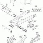 400/520 SX MXC EXC RACING CHASSIS Schwingarm, kettenschutz swingarm, chain guard 400 / 520