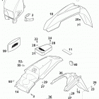 620 SUPER COMPETITION, 620 SC SUPERMOTO CHASSIS Mask, fender 620