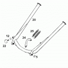 620 SUPER COMPETITION, 620 SC SUPERMOTO CHASSIS Center stand 620