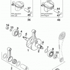 640 LC4 ADVENTURE ENGINE Kurbelwelle, kolben crankshaft, piston 400 / 640