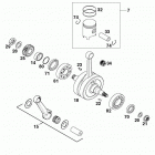 125/200 SX MXC EXC ENGINE Kurbelwelle, kolben crankshaft, piston 125 / 200
