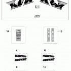 400/520 SX, EXC RACING CHASSIS Dekor decal 400 / 520