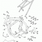 400/520 SX, EXC RACING CHASSIS Rahmen, ausleger frame, sub frame 400 / 520