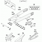 400/520 SX, EXC RACING CHASSIS Schwingarm, kettenschutz swingarm, chain guard 400 / 520