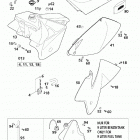 400/520 SX, EXC RACING CHASSIS Tank, sitzbank, verkleidung tank, seat, cover 400 / 520