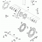 400/520 SX, EXC RACING CHASSIS Hinterrad rear wheel 400 / 520