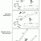 400/640 LC4-E, 640 LC4-E SUPER MOTO CHASSIS Seiten- und side- and center stand 400 / 640