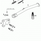 640 DUKE USA, AUSTRALIA CHASSIS Side stand 640
