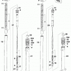 125 / 200 SX, MXC, EXC, EGS CHASSIS Gabelbeine marzocchi 45 fork legs 125 / 200 98