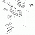 125 / 200 SX, MXC, EXC, EGS CHASSIS Handbremszylinder hand brake cylinder 125-380 98