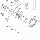 125 / 200 SX, MXC, EXC, EGS CHASSIS Vorderrad mxc,exc,egs front wheel mxc,exc,egs 125-380 98