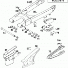 125 Sting CHASSIS Schwingarm, kettenschutz swingarm, chain guard 125 98