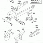 250/300/380 SX, MXC, EXC, EGS CHASSIS Schwingarm, kettenschutz swingarm 125-380 98
