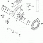 250/300/380 SX, MXC, EXC, EGS CHASSIS Vorderrad mxc,exc,egs front wheel mxc,exc,egs 125-380 98