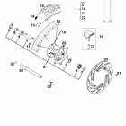 250/300/380 SX, MXC, EXC, EGS CHASSIS Vorderrad sx front wheel sx 125-380 98