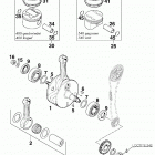 400/540 SXC ENGINE Kurbelwelle, kolben crankshaft, piston 400 / 540 98