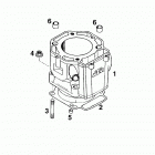 400/640 LC4 ENGINE Zylinder cylinder 400 / 640 98