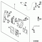 640 ADVENTURE-R CHASSIS Bremszange vorne brake caliper front 640 98