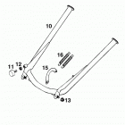 640 ADVENTURE-R CHASSIS Center stand 640 98
