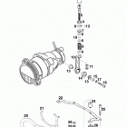 640 DUKE ELECTRIC STARTER CHASSIS Befestigung scheinwerfer support head light 640 98