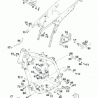 640 DUKE ELECTRIC STARTER CHASSIS Rahmen, ausleger frame, sub frame 640 98