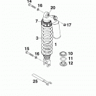 640 DUKE ELECTRIC STARTER CHASSIS Federbein white power shock absorber wp 640 98