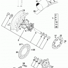 640 DUKE ELECTRIC STARTER CHASSIS Hinterrad rear wheel 640 98