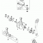 640 LC4-E/mil ENGINE Kurbelwelle, kolben crankshaft, piston 640 98
