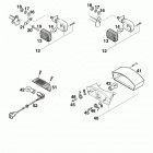 LC4 400/620 SX, SUPER COMPETITION CHASSIS Flasher, rear light 400 / 620 98