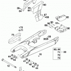 LC4 400/620 SX, SUPER COMPETITION CHASSIS Schwingarm,kettenschutz swingarm,chain guard 400 / 620 9...
