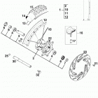 LC4 400/620 SX, SUPER COMPETITION CHASSIS Vorderrad sx front wheel sx 620 98