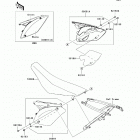 KX250F (KX250-XAFB) Боковые обтекатели