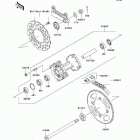 KLX140  (KLX140-A9F) Задняя ступица колеса