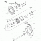 KLX140L  (KLX140-B9F) Задняя ступица колеса