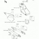 KLX250SF (KLX250-W9F) Наклейки предупреждения