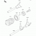 KX100 Monster Energy (KX100-D9FA) Валы и вилки переключения передач