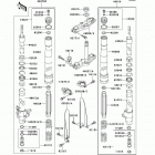 KX100 Monster Energy (KX100-D9FA) Вилка передняя (d7f-d9fa)