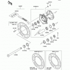 KX250  (KX250-W9F) Задняя ступица колеса
