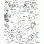Ninja ZX-14  (ZX1400-C9FB) Обтекатель нижний