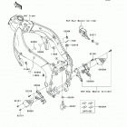 Ninja ZX-6R (ZX600-R9F) Детали рамы (фронт)