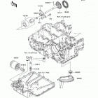 Ninja ZX-14  (ZX1400-C8F) Масляный и водяной насос. фильтр масленый