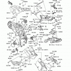Ninja ZX-14  (ZX1400-C8F) Рама ,крепежные детали
