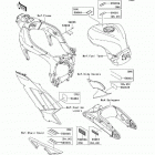 Ninja ZX-6R (ZX600-P8F) Наклейки предупреждения