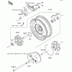 Vulcan 1600 Nomad (VN1600-D8FA) Заднее колесо и цепь