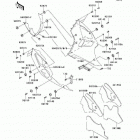 ZZR600 (ZX600-J8F) Обтекатель нижний