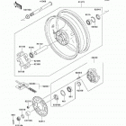 ZZR600 (ZX600-J8F) Заднее колесо и цепь