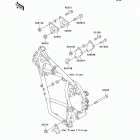 KLR650 (KL650-A6F) Крепление двигателя
