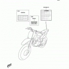 KLX125L (KLX125-B6F) Наклейки предупреждения