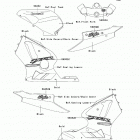 Ninja ZX-12R (European) (ZX1200-B6F) Наклейки (черные)