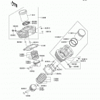 Vulcan 1500 Classic (VN1500-N6F) Цилиндр и поршни